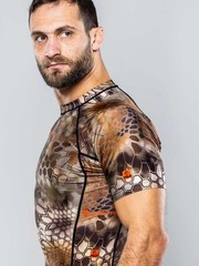 Fuji Kryptek Collab MMA BJJ Jiu Jitsu ShortSleeve Short SS Rashguard Highlander