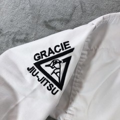 Gracie Jiu-Jitsu Official Kids Gi Jacket 0/130 White 100% Cotton BJJ Kimono
