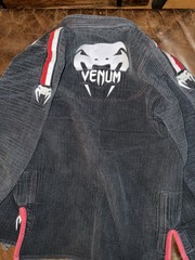 Venum Challenger BJJ Gi Jacket Black with Internal Pattern 100% Cotton Jujitsu L