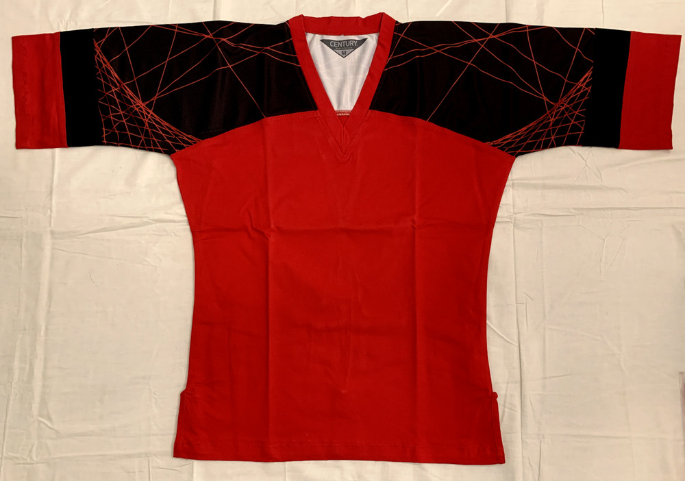 NIB! Century Martial Arts Demo Team Gi Pullover Top Red Black Adult Size Med