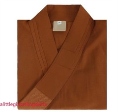 STOCK Buddhist Shaolin Monk Robe Full Set Linen Kung Fu Suit Meditation Uniforms