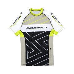 A&P VGB COMP SS RASHGUARD & TRINING MMA SHORTS NO GI GRAPPLER– ALBINO & PRETO