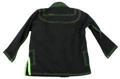 Hawk Brazilian Jiu Jitsu Gi Kids K00 Martial Arts Jacket Black Green Accents