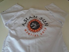 Asian Sun Jacket White Size 4 Martial Arts Adult clean