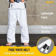 Elite Sports IBJJF Ultra Light BJJ Brazilian Jiu Jitsu Gi for Kids with Presh…