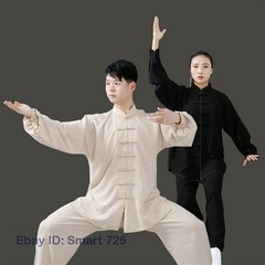 Unisex Chinese Tai Chi Suit Kung Fu Shirt+Pants Wushu Uniform Martial Art Loose