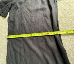 Paris Atelier & Other Stories Linen Dress Women L Gray Puff Sleeve Square Neck