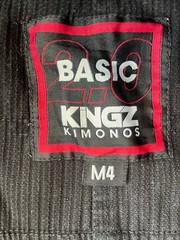 Kings Kimono Basic 2.0 Jiujitsu Gi Top M4 Black 100% Cotton