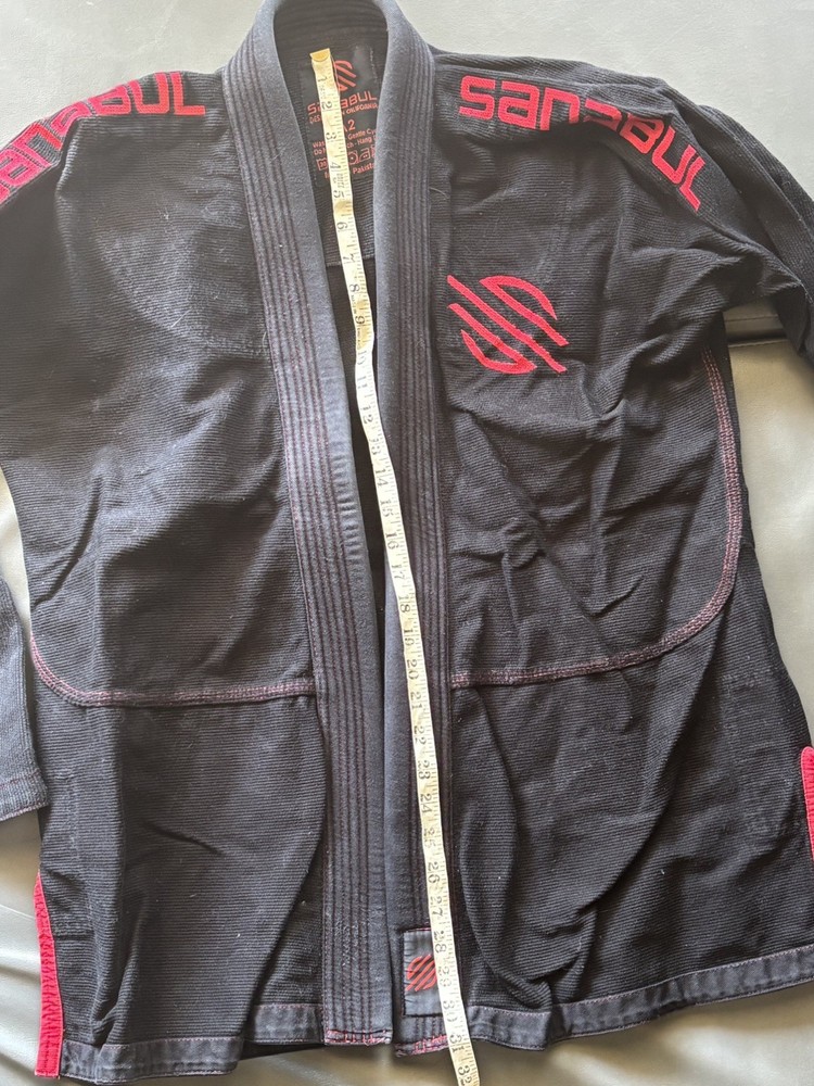 Sanabul Essential Jiu Jitsu BJJ Gi Jacket Size A2 Black Red Martial Arts MMA
