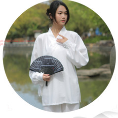 Linen Unisex Shaolin Wudang Taoist Robe Tai chi Uniform Martial arts Kung fu Set