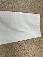 Taekwondo Uniform Mens Size 48 Relaxed Fit V-Neck Side Slit Drawstring White