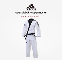 Adidas ADI-OPEN 3S SUPER MASTER Uniform (3-Stripe) Taekwondo Hapkido Open Dobok