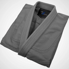 Brazilian Jiu Jitsu BJJ Gi Uniform Adult Grappling Kimono Grey with Belt