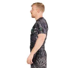Fuji High Impact MMA BJJ Jiu Jitsu Short Sleeve SS Rashguard – Black/Green