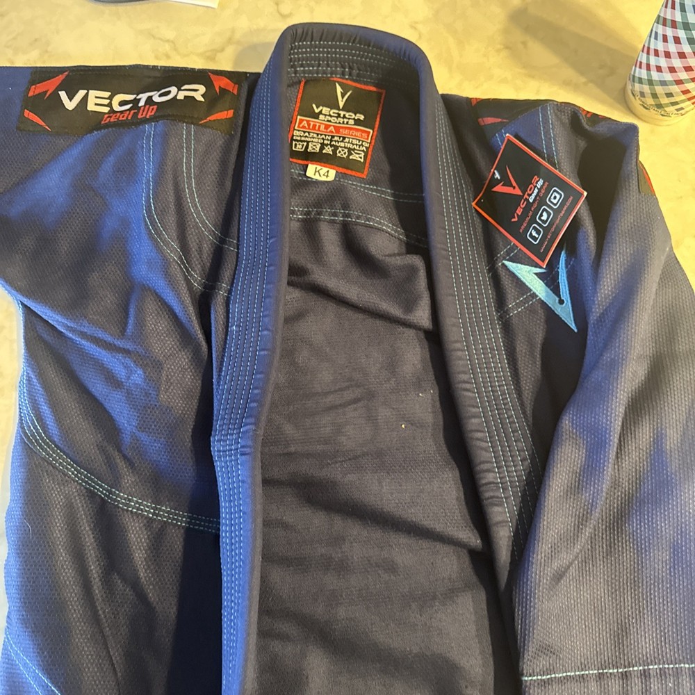 Vector Sports Attila Series BJJ Gi Top Jacket, Kids Unisex K4 Blue