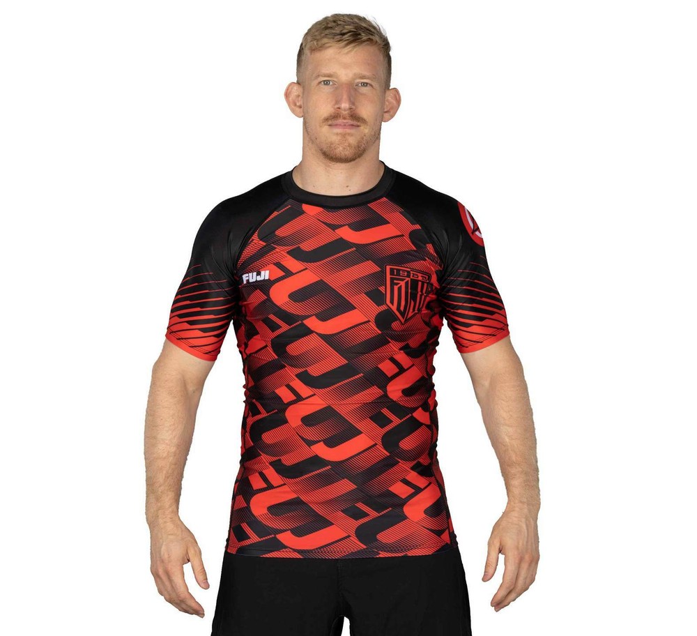 Fuji Match MMA BJJ Jiu Jitsu ShortSleeve Short Sleeve SS Rashguard – Red Black