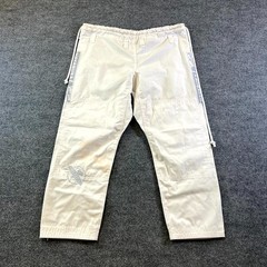 Hayabusa Keikogi Jiu-Jitsu Pants Mens A4 White Drawstring Waist Straight Leg