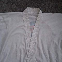 White Martial Arts Uniform Gi Suit Martial Arts World Logo Jacket & Pants Large