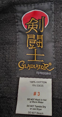 ProForce Gladiator 2-piece Karate Uniform GI #3 (5’6″/150lbs) Black 100% Cotton