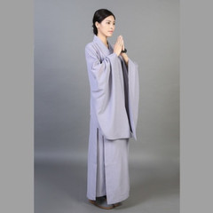 Shaolin Monk Buddhist Costume Women Buddhist Monk Robes Uniform Zen Clothing