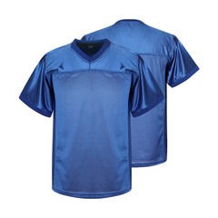 Youth Blank Football Jersey, Kid’s Sports T-Shirt Hip Hop Jersey for Party Blue