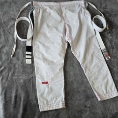 GRACIE BARRA JIU JITSU Gi Pants Adult SIZE A0 White Equipe Edition