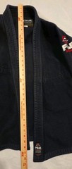 Vintage Fuji Kimono Adult Size A2 Black Brazil Martial Arts Jiu Jitsu Top Only