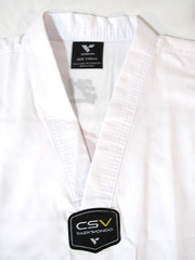Vision CSV Size 1 / 150cm U.S. Taekwondo White Uniform Top Martial Arts NEW Flaw