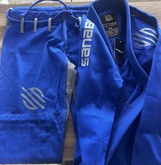 Sanabul Size A0 Model Zero Jiu Jitsu Blue BJJ Gi Uniform Jacket & Pants/aq