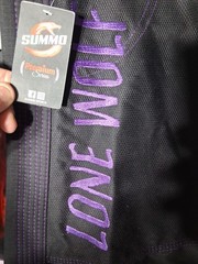 Summo Lone Wolf Premium JIU-JITSU GI A2 Black Purple Embroidery Top & Pants New
