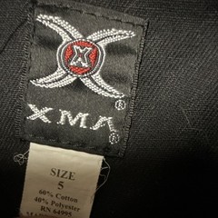 XMA Martial Arts Gi Uniform Size 5 Black & Silver Embroidered Logo RN 64995 Rare