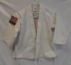 Kids Youth Vintage TAE KWON DO Gi w/ USA Patch – Childs Size 00 SUN USA Made
