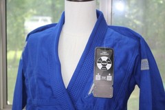 NWT ELITE Martial Arts F2 Blue MMA Judo Muay Thai Set Top Pants gis uniform