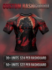 Custom BJJ Rashguard Short Sleeve Compression Shirt MMA Grappling Training Top
