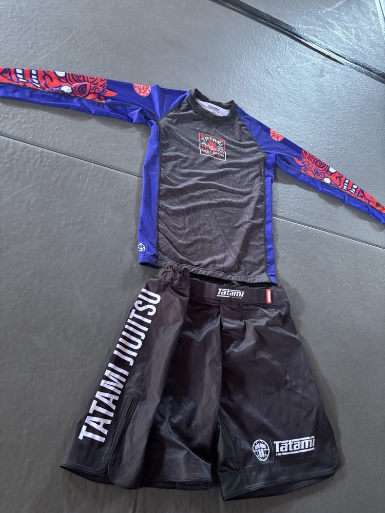 Tatami Jiu Jitsu Rashguard and Shorts Set BJJ Large / xL. MMA Training