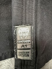 Venum Contender BJJ Gi Jacket Top A1 Small Black 100% Cotton Mens Jiu Jitsu