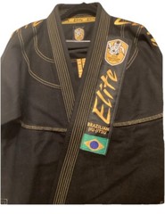Elite Brazilian Jiu-Jitsu Set Size A-2 Color Black/ Yellow Gorpcore Grunge Sport