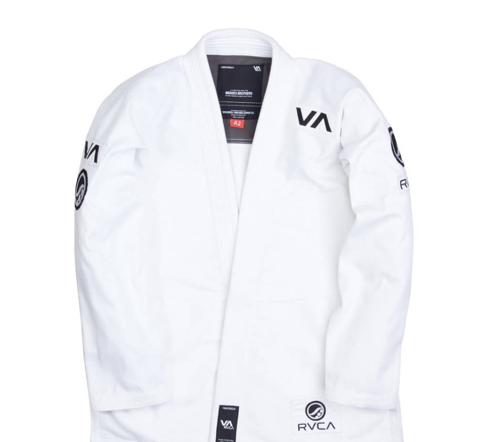 Men’s Shoyoroll BJJ Kimono RVCA V2 Batch 60 GI 450 GSM Uniform White With Bag