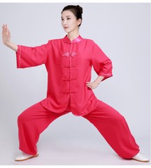 Summer Breathable Short Sleeve Kung Fu Shirts Wing Chun Training Vintage Sport