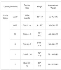 Century 7 OZ MIDDLEWEIGHT STUDENT UNIFORM WITH ELASTIC PANT