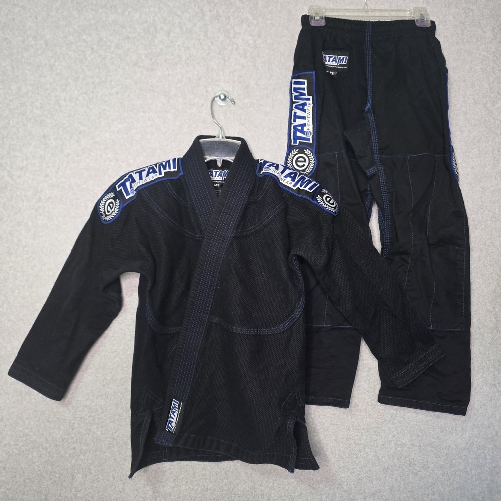 Tatami Fightwear BJJ Gi Youth M3 Black 100% Cotton Brazilian Jiu Jitsu Outfit