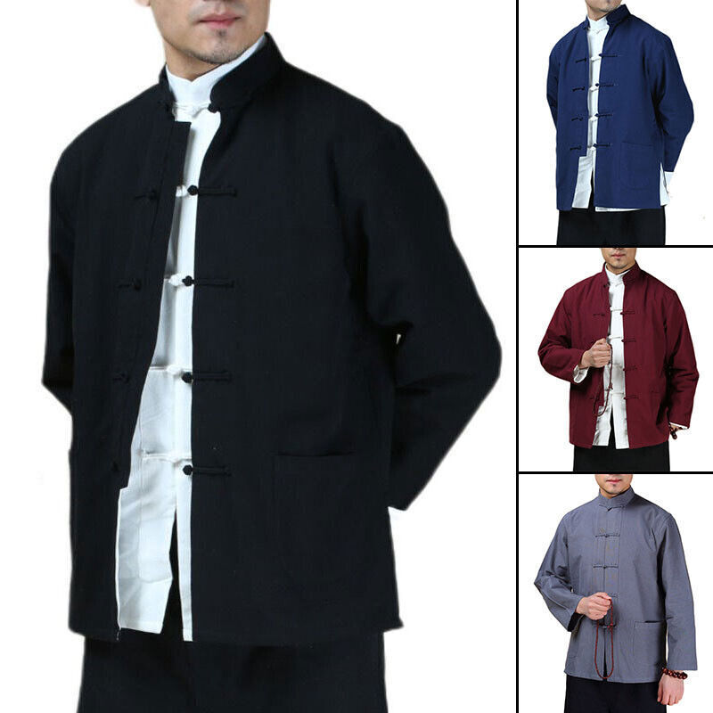 Bruce Lee Kung Fu Wingchun Coat Jacket Martial Arts Taichi Uniform Men Tang Suit