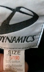 Dynamics TaeKwonDo 2 Piece Black Sz 5/190 Black Belt Club Eagle Martial Arts