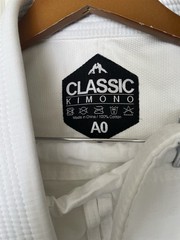 Classic Kimono Full Set (Adult Size AO) White Heavyweight Cotton Jiu Jitsu J1