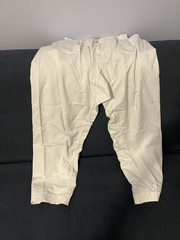 Taekwondo Uniform White Fabric Top Pants Belt Adult Black Belt Institute Size 7
