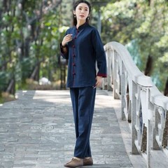 Yoga Clothes Women’s Spring and Autumn Tai Chi Clothes Cotton and Linen