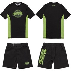 Shoyoroll 95 Competitor Rash Guard SS & Training Fitted Shorts Jiu Jitsu Apparel