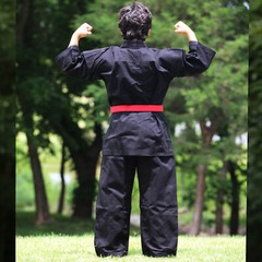 Karate Gi Uniform 14oz Martial Arts Suit for Training Competition Black