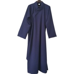 Taoist Oblique Lapel Sanqing Collar Robe Thickened Plush Bamboo Hemp Taoist Robe