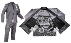 Raven Fightwear Men’s Thor Nordic Brazilian Jiu Jitsu Premium BJJ Gi Grey